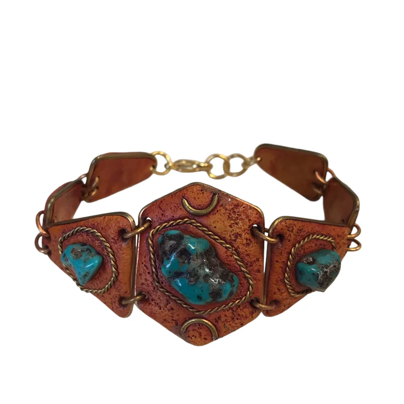 Bracelet Other In Brown & Turquoise