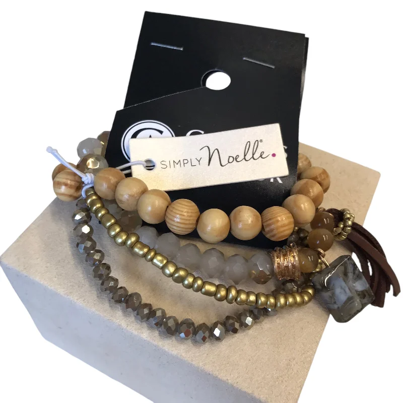 Bracelet Set By Simply Noelle In Brown, Size:04 Piece Set