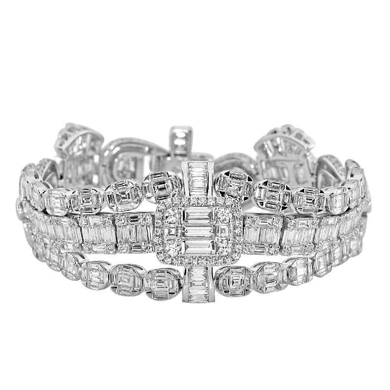 Triple Row Diamond Bracelet