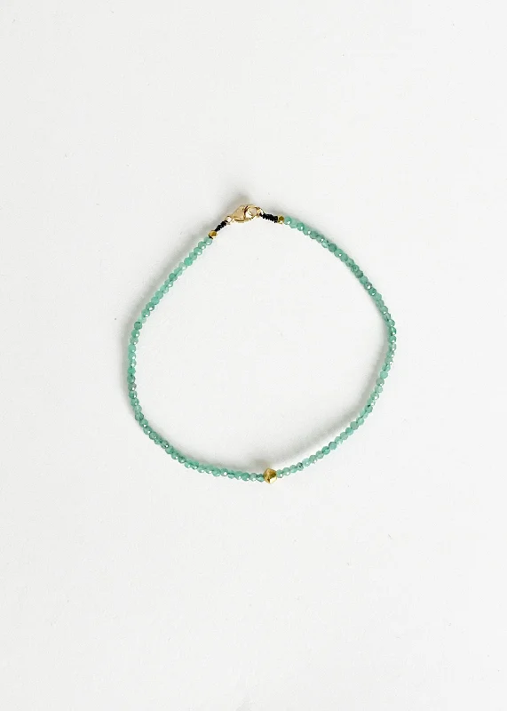 Emerald & 18k Bead Bracelet