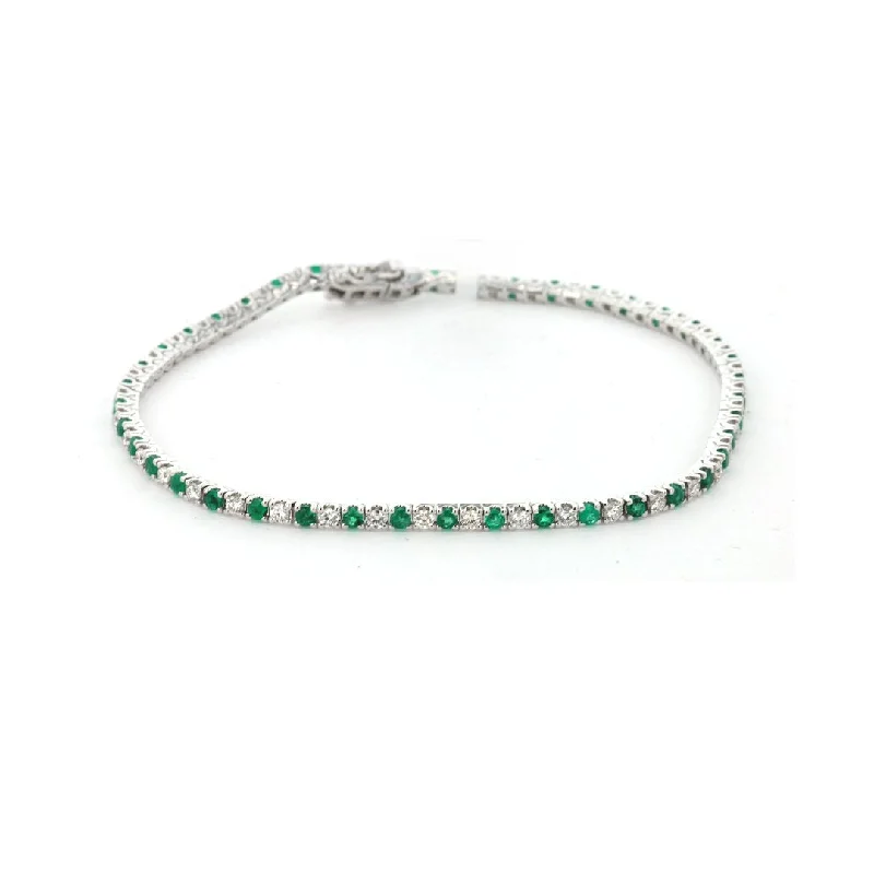 Emerald & Diamond Eternity Bracelet | M10278861