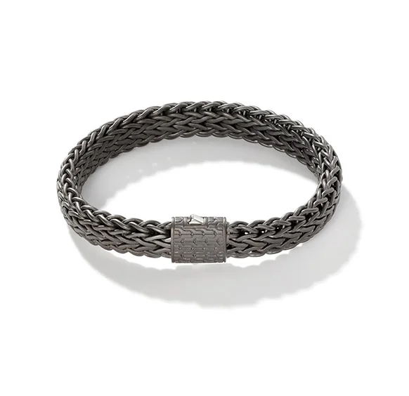 John Hardy Black Rhodium Flat Chain Bracelet