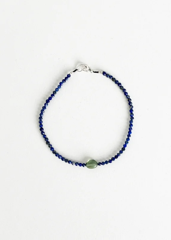 Lapis & Green Apatite Bead Bracelet