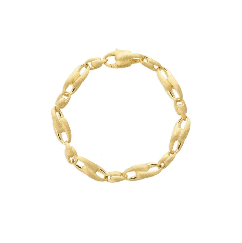 Marco Bicego Lucia Yellow Gold Alternating Medium Link Bracelet