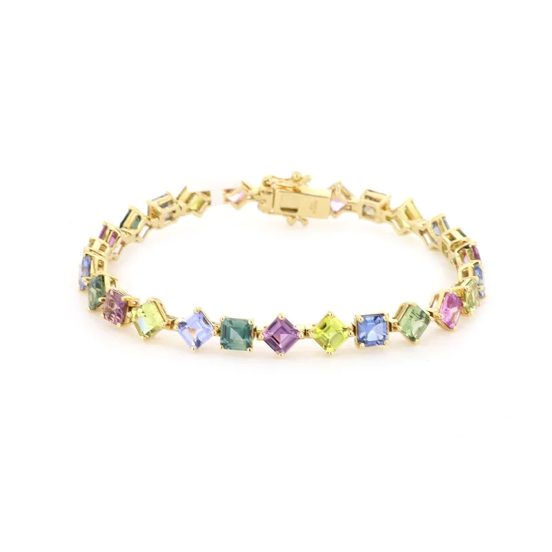 Multi-Color Sapphire Bracelet