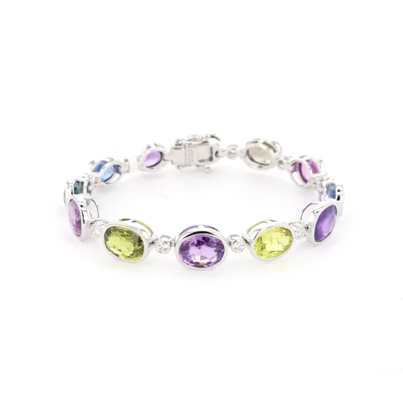 Multi-Color Sapphire Bracelet