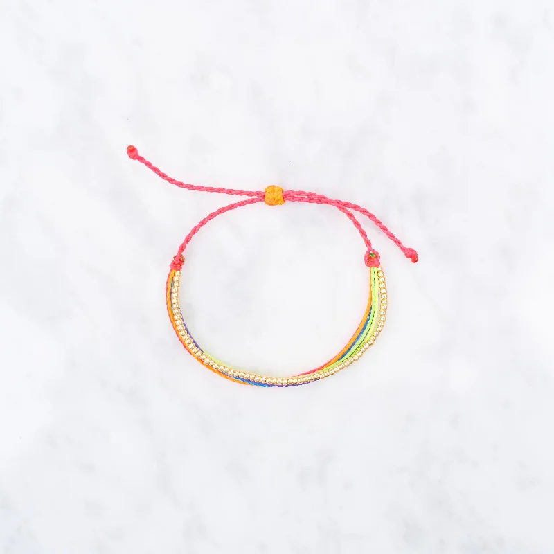 Rainbow Neon Cord Bracelets