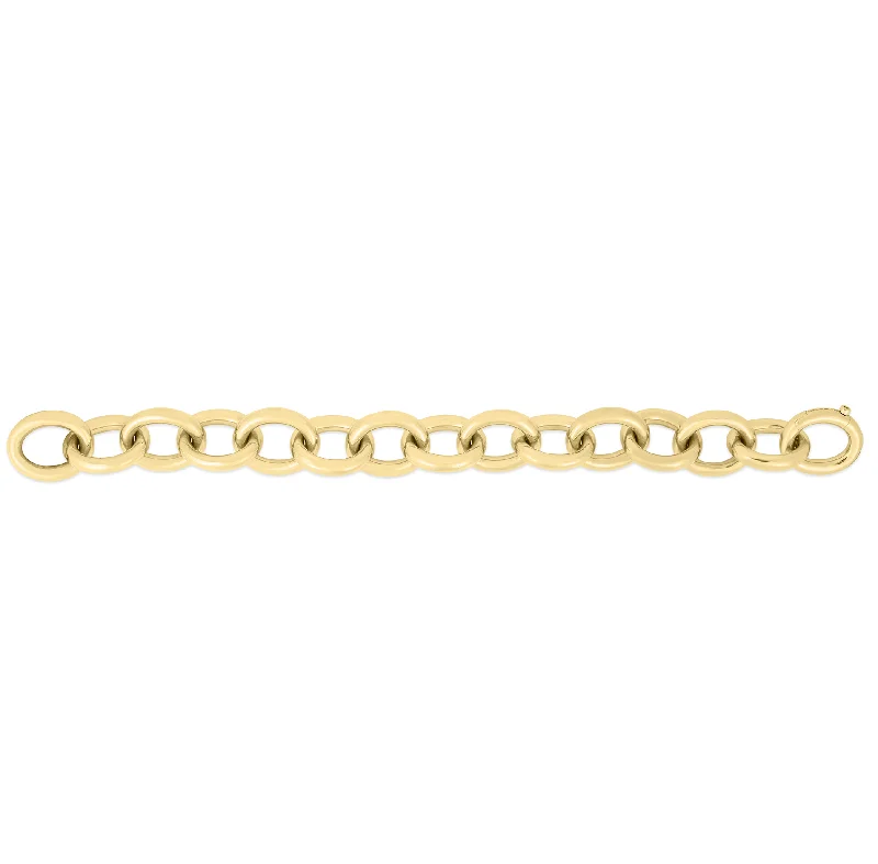 Roberto Coin Yellow Gold Bold Round Rolo Link Bracelet