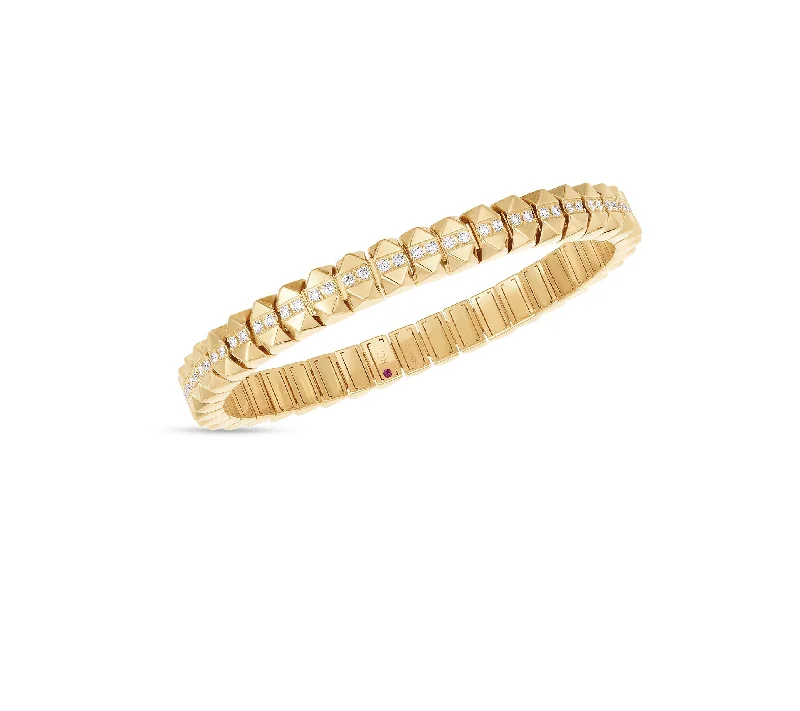 Roberto Coin Yellow Gold Diamond Line Bracelet