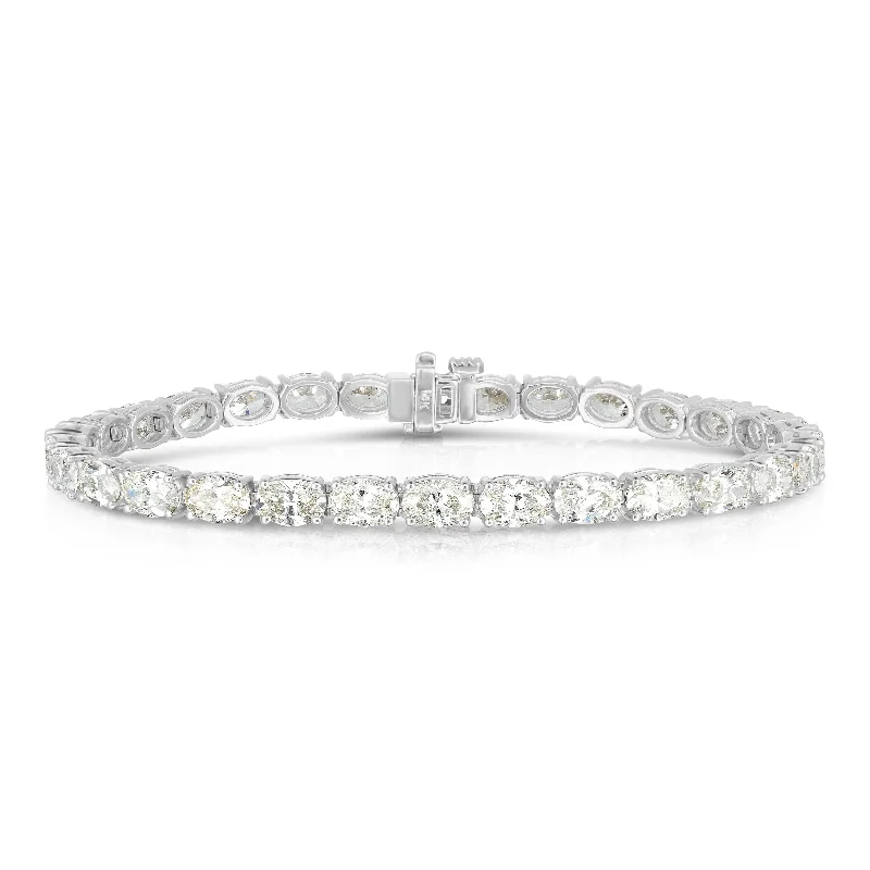 Sabel 14K White Gold Oval Diamond Tennis Bracelet