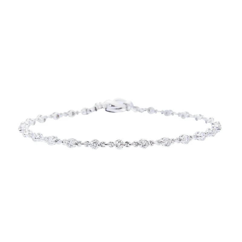 Sabel Collection 14K White Gold Diamond Bracelet