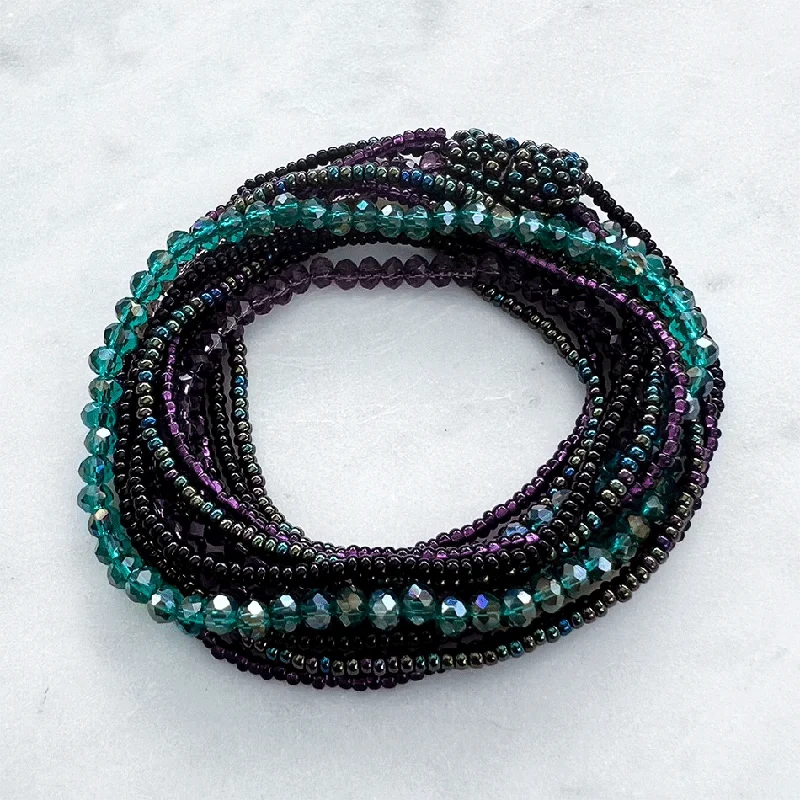 Shine On Wrap Bracelet/Necklace - Jewel Tones, Guatemala