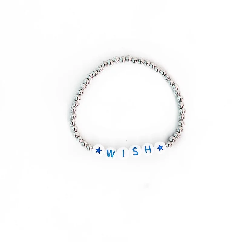 Silver Beaded Wish Bracelet