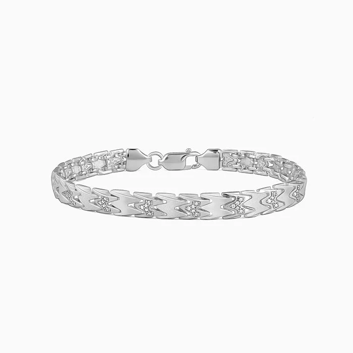 Silver Fearless Bracelet For Him