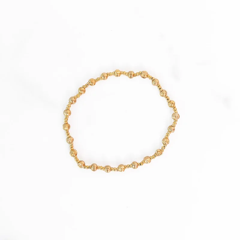 Stainless Steel Gold Beaded Bracelet