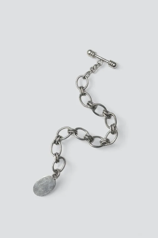 Sterling Silver Double Link Toggle Bracelet