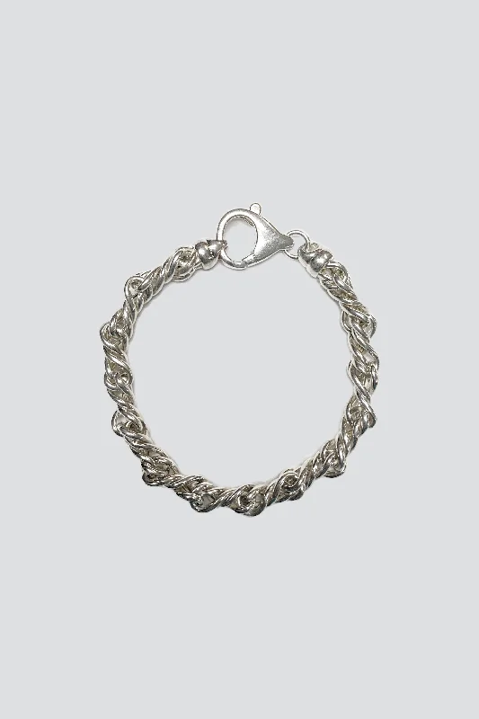 Sterling Silver Twist Link Bracelet